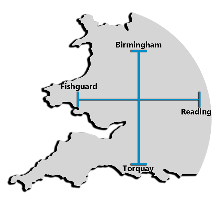 Map showing our working areas.